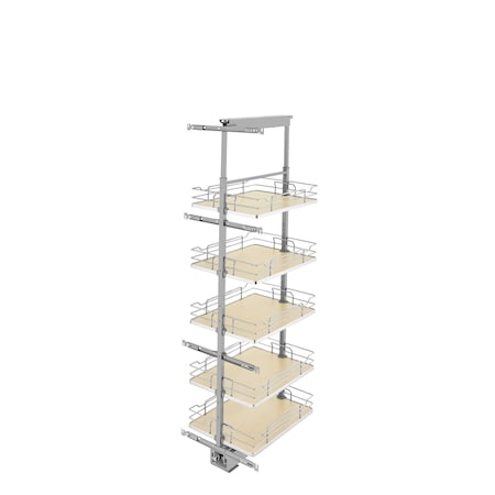 Rev-A-Shelf Steel, Natural, 16 in W, 58.25 in H, 21.72 in L, Light Brown 5358-16-MP